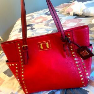 REAL Gold/Red Steve Madden shoulder bag